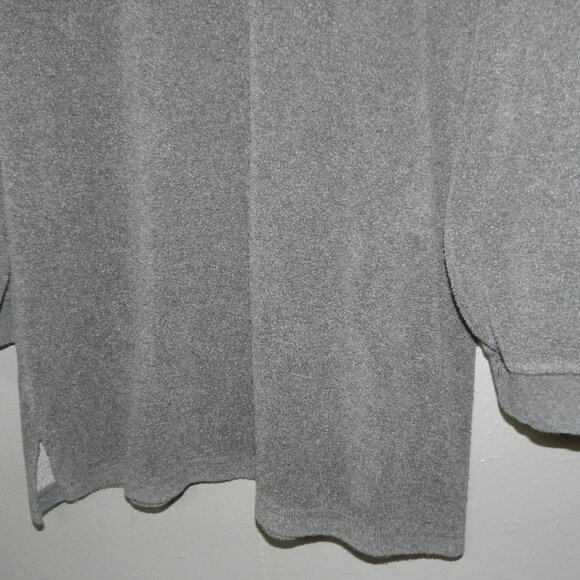 Soft Surroundings Womens Dark Grey Mid Button Fleece Pullover Sweater Size PM - Picture 6 of 8